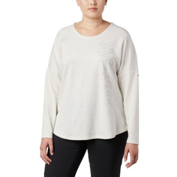 Columbia Times Two Novelty Knit Long Sleeve Plus Size, Sudaderas Creme Para Mujer | 528316-FOH